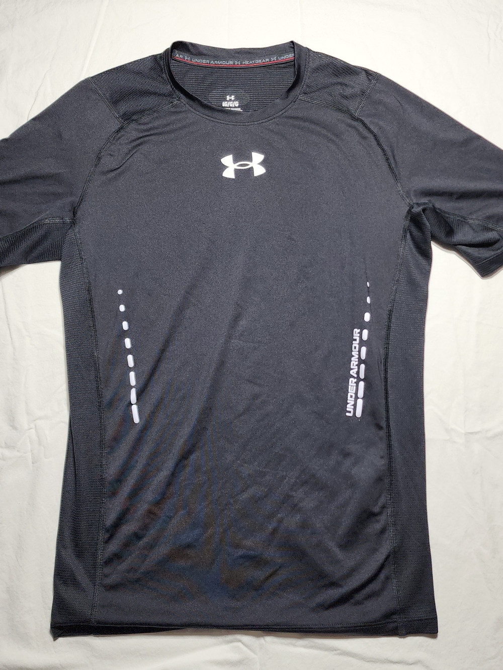 Under Armour Men’s Black Short-Sleeve Performance Shirt with White Logo